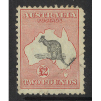 Australia Kangaroo & Map Small Multi WMK £2 Grey/Crimson Stamp SG114 Fine Used