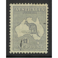 Australia Kangaroo & Map CofA WMK £1 Grey Stamp SG137 (BW 54) Fine Used