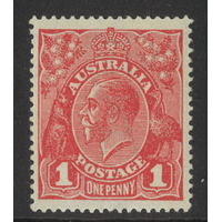 Australia KGV Single Crown WMK 1d Carmine-Red Die III Stamp SG53a BW 75A MLH