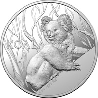 Australia 2024 Koala $5 1oz Fine Silver High Relief Coin