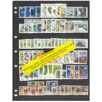 Christmas Island 1986-90 Complete Issues SG212-302 91 Stamps & 1 Mini Sheet MUH #453