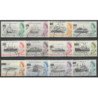 Tristan Da Cunha 1971 Decimal Surcharged Set/12 Stamps SG137/48 Fine Used 33-7