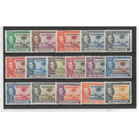 Gambia 1938-46 KGVI/Badge Set/16 Stamps to 10/- SG150/61 MLH 29-10
