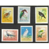 Vietnam North 1963 Birds Imperf Set/6 Stamps Scott 268/74 MUH 26-8