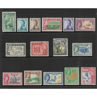 Fiji 1954-59 QEII Pictorial Set of 15 Stamps to £1 SG280/95 Mint Unhinged 26-11*