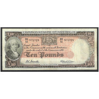 Commonwealth of Australia 1960 £10 Banknote Coombs/Wilson R63 gFine #P-22