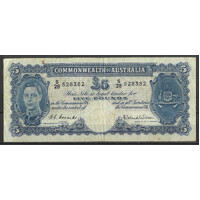Commonwealth of Australia 1952 £5 Banknote Coombs/Wilson R48 gVG/aF #P-28
