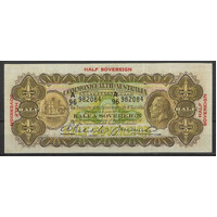 Commonwealth of Australia 1928 Ten Shillings Banknote Riddle/Heathershaw R7 F (pressed) #P-30