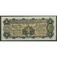 Commonwealth of Australia 1927 £1 Banknote Riddle/Heathershaw R26 VF/VF+ #P-49