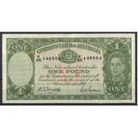 Commonwealth of Australia 1942 £1 Banknote Armitage/Macfarlane R30a aVF #P-54