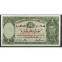 Commonwealth of Australia 1942 £1 Banknote Armitage/Macfarlane R30a gVF #P-56