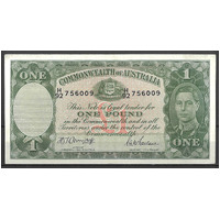 Commonwealth of Australia 1942 £1 Banknote Armitage/Macfarlane R30a aUNC/UNC #P-57