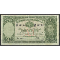 Commonwealth of Australia 1949 £1 Banknote Coombs/Watt R31 gF/aVF #P-59