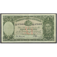 Commonwealth of Australia 1949 £1 Banknote Coombs/Watt R31 F+ #P-59