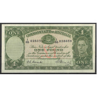Commonwealth of Australia 1949 £1 Banknote Coombs/Watt R31 gVF/aEF #P-61
