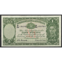 Commonwealth of Australia 1952 £1 Banknote Coombs/Wilson R32 gVF #P-64