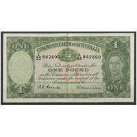 Commonwealth of Australia 1952 £1 Banknote Coombs/Wilson R32 EF/EF+ #P-65