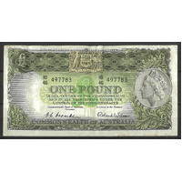 Commonwealth of Australia 1953 £1 Banknote Coombs/Wilson R33 gF #P-66