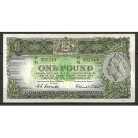 Commonwealth of Australia 1953 £1 Banknote Coombs/Wilson R33 aVF/VF #P-67