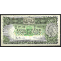 Commonwealth of Australia 1961 £1 Banknote Coombs/Wilson R34b gF/aVF #P-70