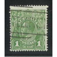 Australia KGV CofA Reversed WMK 1d Green Stamp Rare Variety BW828aa SG125x Used