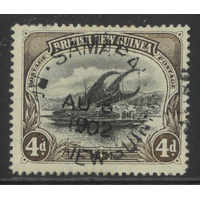 Papua 1901 BNG 4d Stamp Lakatoi Horizontal Watermark SG5 Fine Used 33-14