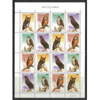 Macau 1993 Birds of Prey Sheetlet of 16 Stamps SG806/09 Mint Unhinged 34-10