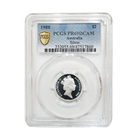 Australia 1988 $2 Silver Proof Coin PCGS PR69DCAM