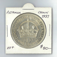 Australia 1937 Crown Coin EF+ Condition