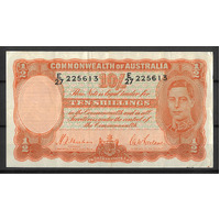 Commonwealth of Australia 1939 Ten Shillings Banknote Sheehan/Macfarlane aVF R12 #P-40