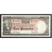 Commonwealth of Australia 1960 £10 Banknote Coombs/Wilson gEF R63 #P-22