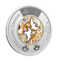 Canada 2023 Centenary of the Birth of Jean Paul Riopelle $2 Coloured Coin UNC