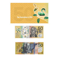 Australia 2018 RBA Two Generations of $50 Uncirculated Banknote Pair Folder