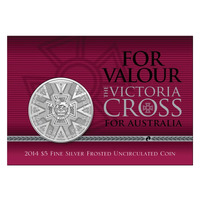 Australia 2014 $5 Victoria Cross - For Valour Fine Silver Frosted UNC