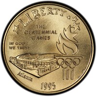 USA 1995 Atlanta Olympics $5 Gold Proof 
