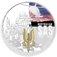 Australia 2007 $1 Special Air Services (SAS) 1oz Silver Proof Coin