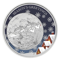 Australia 2014 50c Christmas Seasons Greetings Coloured 1/2oz Silver Proof Coin 