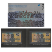 Australia 1988 $10 Bicentenary Commemorative First Polymer Banknote NPA Staff Folder