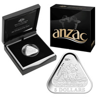 Australia 2015 $5 ANZAC Centenary Triangle Silver Proof Coin