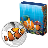 Australia 2010 50c Sealife Series - Clownfish 1/2oz Silver Coloured Proof Coin