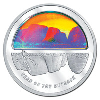 Australia 2002 $5 Year Of The Outback Hologram Silver Proof 1oz Coloured Finale Coin 