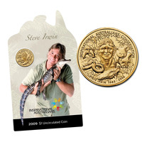 Australia 2009 $1 Inspirational Australians - Steve Irwin Uncirculated