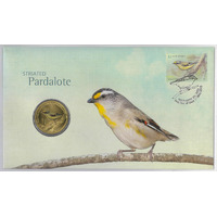 Australia 2013 Birds Striated Pardalote Coloured $1 Coin & Stamp PNC