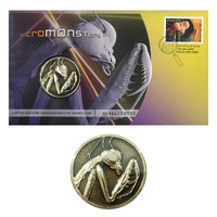 Australia 2009 Micromonsters Praying Mantis Stamp & Medallion PNC With FD Cancel