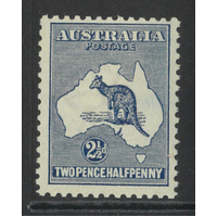 Australia Kangaroo Stamp 2nd WMK 2½d Indigo SG 25 Mint Unhinged #AUBK