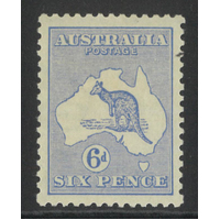 Australia Kangaroo Stamp 2nd WMK 6d Ultramarine SG 26 Mint Lightly Hinged #AUBK
