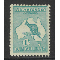 Australia Kangaroo Stamp 2nd WMK 1/- Green SG 28 Mint Hinged #AUBK