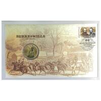 Australia 2010 Burke & Wills 150 Years Stamp & $1 Coin PNC