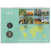 Australia & UK Joint Issue 2005 World Heritage Stamps & 50c/50p Coins PNC