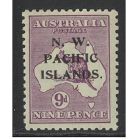 New Guinea N.W.P.I. 1919 Kangaroo 3rd WMK 9d Stamp Violet SG112 MLH #AUBK